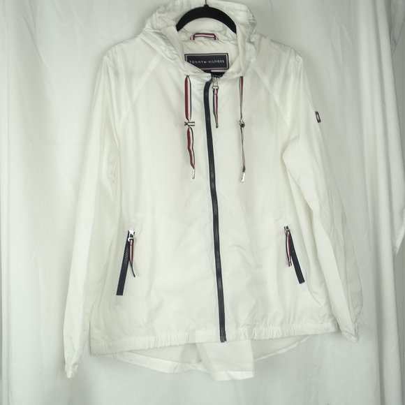 tommy hilfiger white windbreaker womens